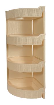 Этажерка Nature угловая 4-х секц  слоновая кость 3779